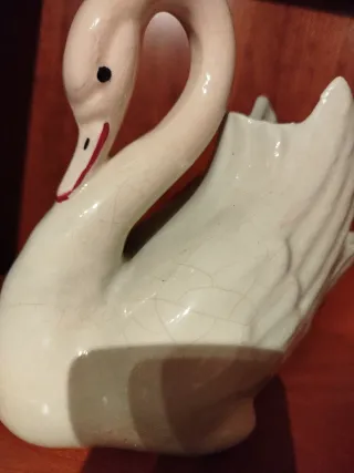 Figura Cisne Antigua Cerámica