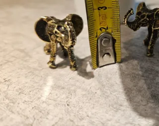 Set 2 statuette elefanti bronzo