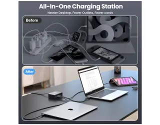 Caricatore 320W 8 Porte USB-C/USB-A