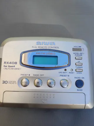 Aiwa RX408 Reproductor Cassette AM/FM Stereo