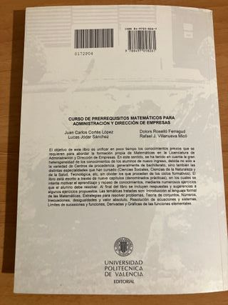 Curso de Prerrequisitos Matemáticos Para Admini...