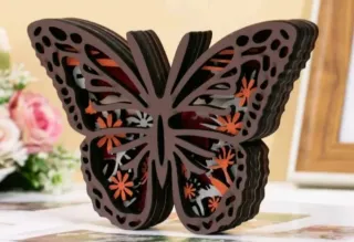 Mariposa decorativa en 3D! Hecha en  madera NUEVA