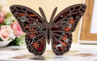 Mariposa decorativa en 3D! Hecha en  madera NUEVA