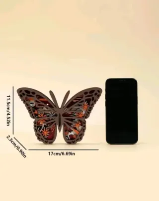 Mariposa decorativa en 3D! Hecha en  madera NUEVA