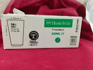 Hostelvia Conil 28 Bicchieri 12 Pezzi