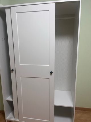 Armario HAUGA corredero blanco madera