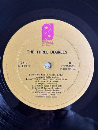 THE THREE DEGREES – Prensado japonés