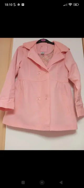 Chaqueta niña rosa 11-12 años,con capucha.