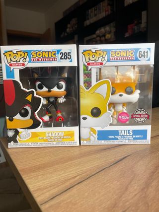 Conjunto Funko Pop Sonic Shadow e Tails