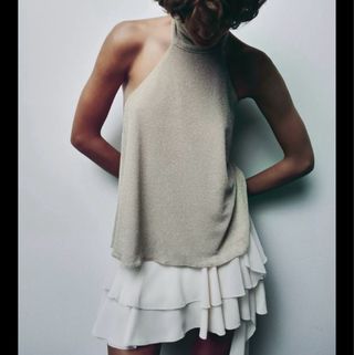 Top Zara Dorado Brillante