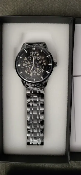 Reloj GUANQIN Automático Negro/Plata