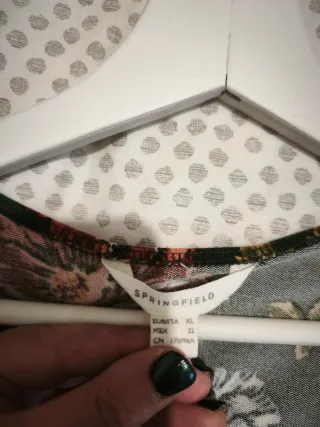 Vestido verde estampado floral