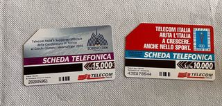 Carte telefono mondiali calcio 98/02 olimpiadi 06