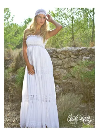 Vestido Charo Ruiz Ibiza Blanco Talla Única