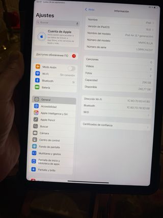 iPad Air 5 256GB Negro