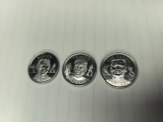 3 Monedas Colección Oficial Medallas Fútbol 2000