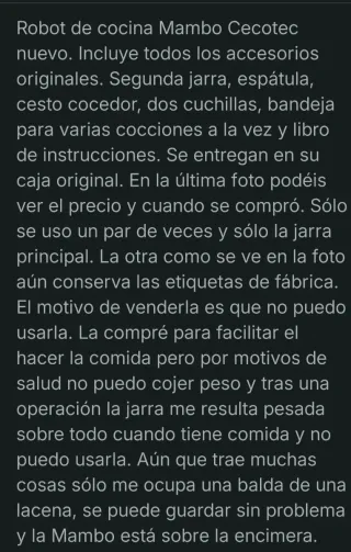 Robot Cocina Cecotec Mambo