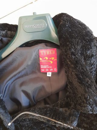 Cappotto Donna TYBER Pelliccia Sintetica Nero Tagl