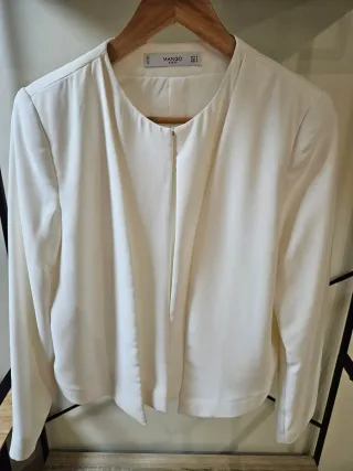 Americana Mango Blanca Talla S