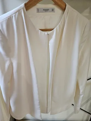 Americana Mango Blanca Talla S