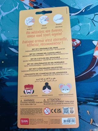 Penne cancellabili Legami Natale 2025