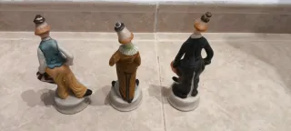 Figuras de porcelana payasos (3 unidades)