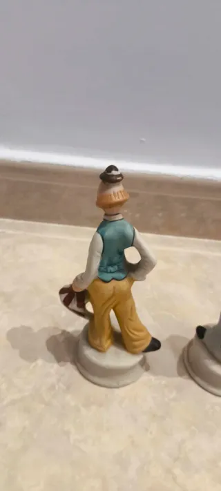 Figuras de porcelana payasos (3 unidades)