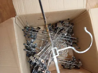 Lote de 10 Perchas de metal con pinza