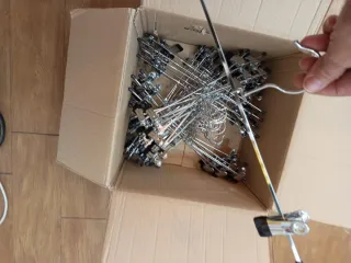 Lote de 10 Perchas de metal con pinza