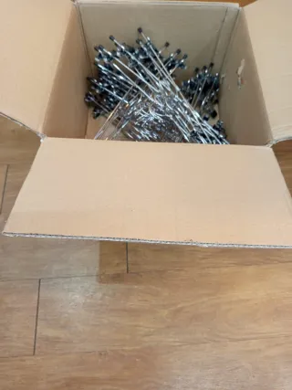 Lote de 10 Perchas de metal con pinza