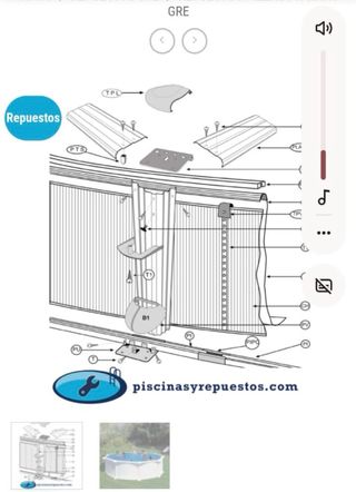 Piscina Gre estructura metálica