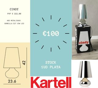 Lampada Kartell Cindy ABS Metallizzato