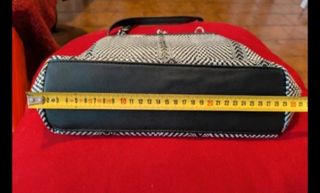 Borsa con chiusura clip fantasia chevron