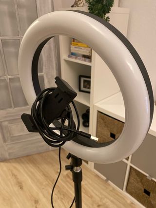 Anillo LED con trípode y mando