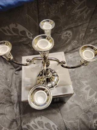 Candelabro 5 bracci placato argento