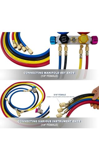 Manómetro Diagnóstico 4 Vías y carga de gas