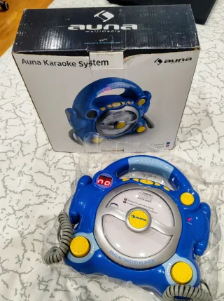 Karaoke Auna Infantil CD Player Azul