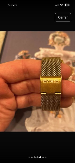 Reloj Casio Digital Dorado Malla Metálica