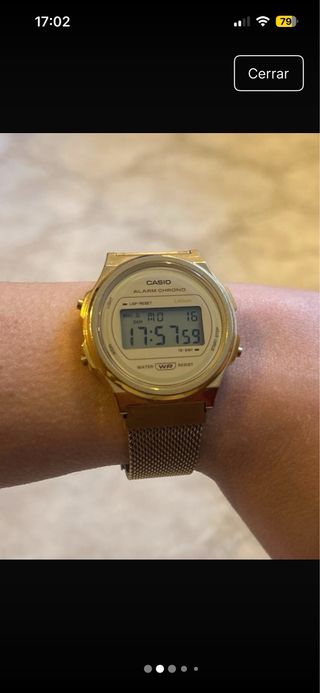 Reloj Casio Digital Dorado Malla Metálica