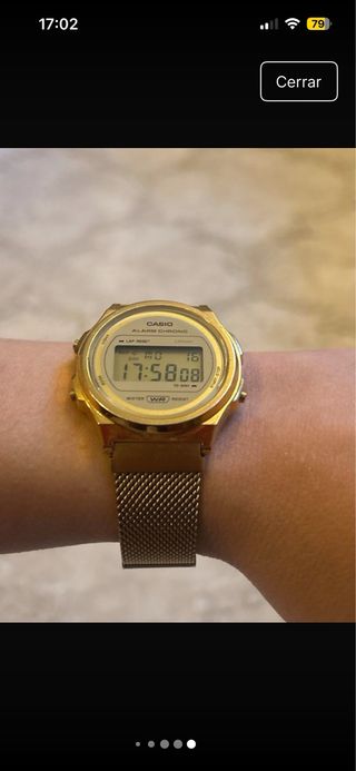 Reloj Casio Digital Dorado Malla Metálica