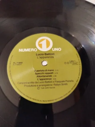 Vinile LP Lucio Battisti - l'apparenza - 1988