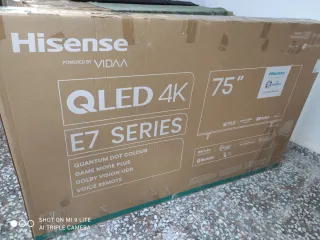 TV Hisense 75 QLED 4K E7 PANTALLA Rota