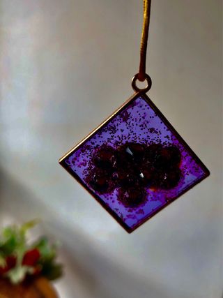 Pulsera y Colgante Mujer Oro y Morado