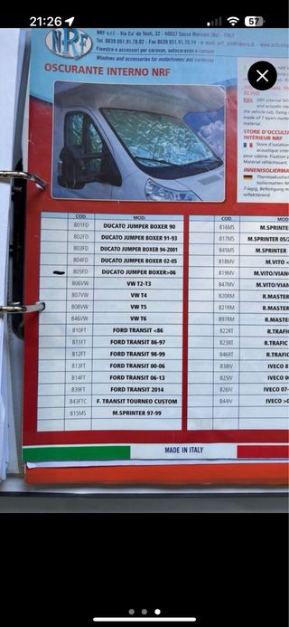 Oscurecedor Fiat Ducato