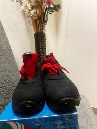 Scarpe Antinfortunistiche LEWER S3 Nere/Rosse Tg 4