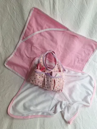 Set de accesorios baño para muñeca bebé sin usar