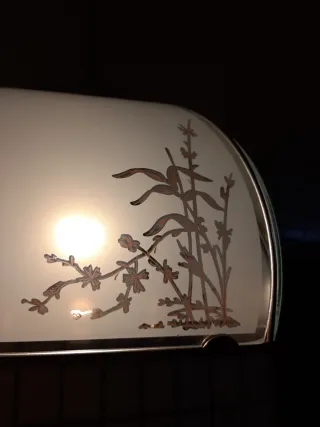 Lámpara colgante cristal blanco y dorado