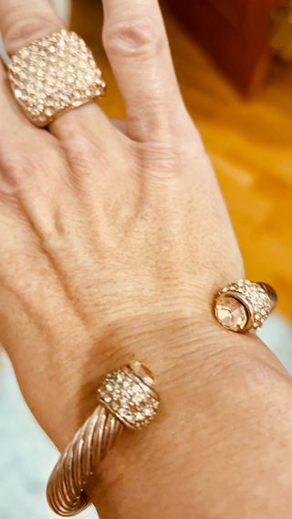 Conjunto Anillo y Pulsera color cobre