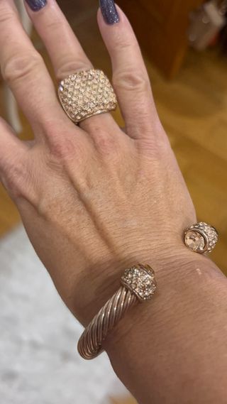 Conjunto Anillo y Pulsera color cobre