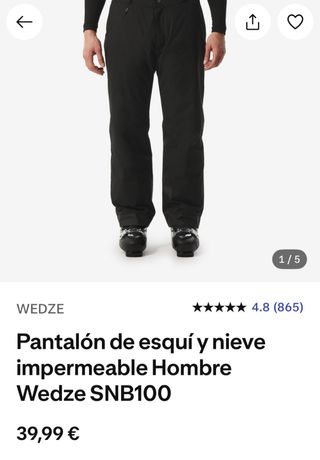 Pantalón de esquí y nieve Wedze SNB100